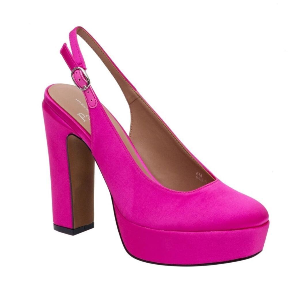 NEW Linea Paolo Bright Pink Platform Heels Size UK4/US6